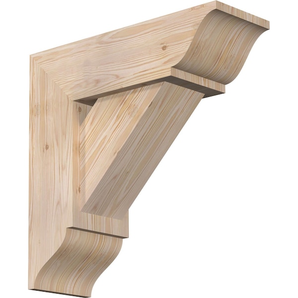 Ekena Millwork Traditional Traditional Smooth Bracket w/ Offset Brace, Douglas Fir, 7 1/2"W x 22"D x 22"H BKT0806X22X22TRA01SDF - main